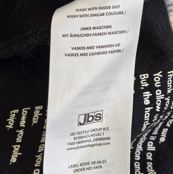 JBS of Denmark Sweat Shorts in Black Organic Cotton Blend size Medium - Picture 13 of 13